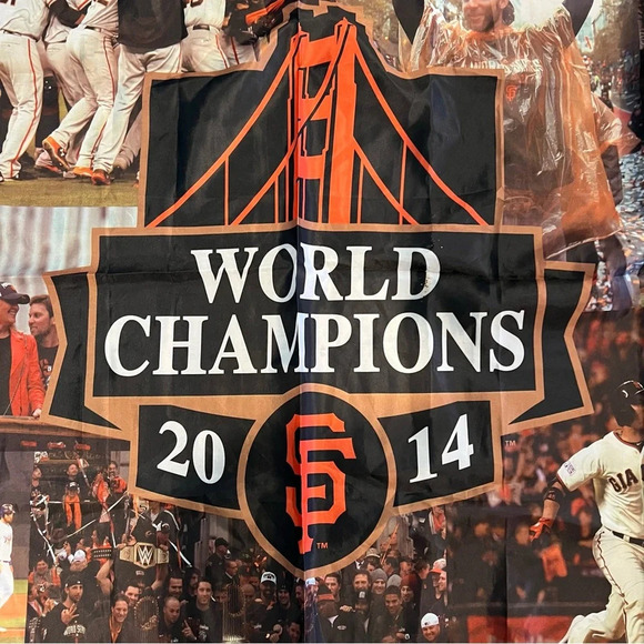 San Francisco Giants MLB 2014 World Series Baseball Team Flag Collectible - Picture 4 of 10